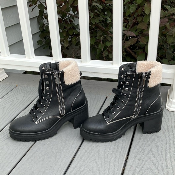 Steve Madden Jaydin Combat Boots Black Size 9 - Picture 1 of 16